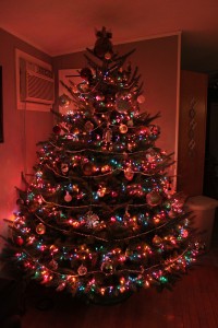 smaller decorated tree